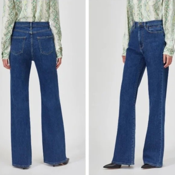 NWT Equipment Femme Duprey High Waist Bootcut Jeans Vrai Wash 32